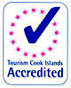 Accredition sign and link to Cook Islands Tourism website