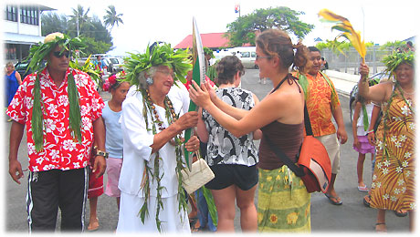 Queen´s baton 2006 in Avarua / Rarotonga / Cook Islands